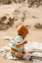 Linen Brimmed Bonnet with Cotton Lining // Rust - GrayFoxCo