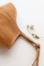 Linen Brimmed Bonnet with Cotton Lining // Rust - GrayFoxCo