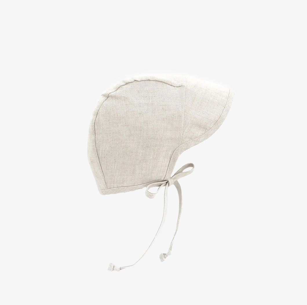 Linen Brimmed Bonnet with Cotton Lining // Sand - GrayFoxCo
